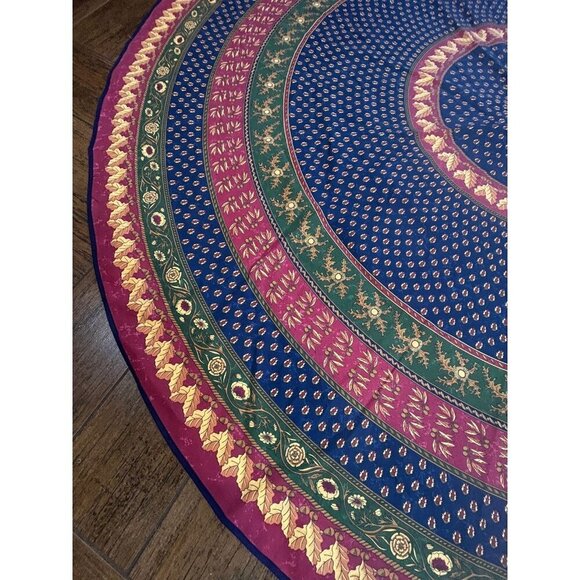 Boho Chic Mandala Indian Cotton Round Tablecloth - Picture 5 of 7